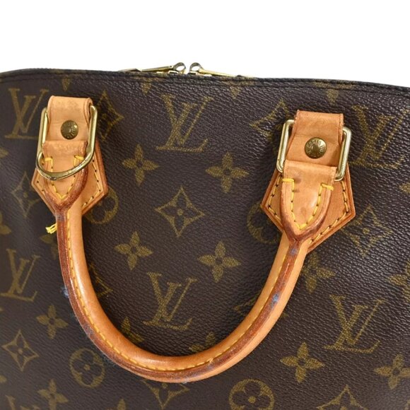 181380BT (S6) Louis Vuitton Satchel Bag Alma Brown Monogram - Picture 3 of 10